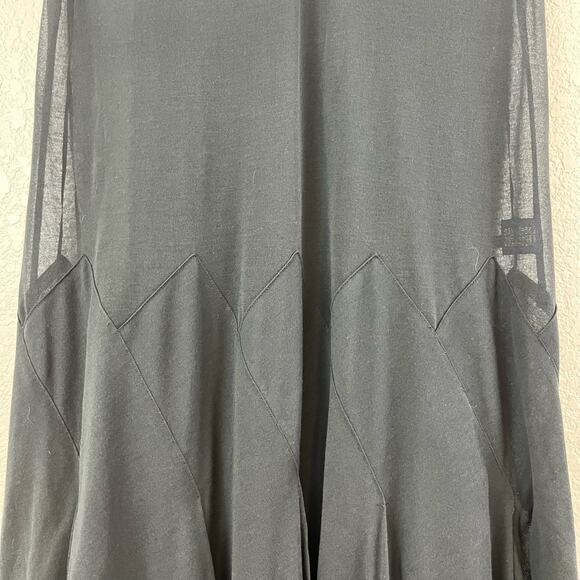 Polo Ralph Lauren Dress Womens XL Black Whimsigoth Sheer Fairygrunge Elegant - Picture 7 of 11